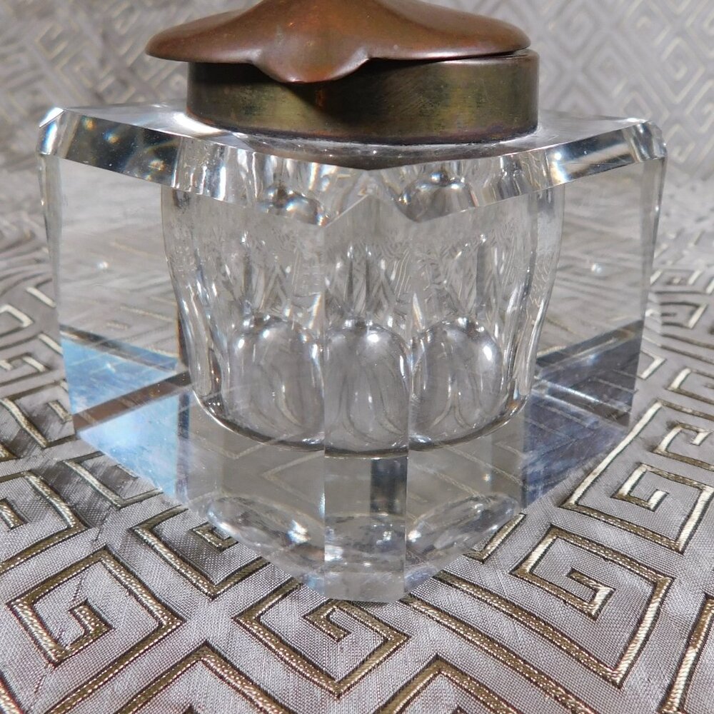 Cut Crystal Inkwell # 22448 - Picture 4 of 4